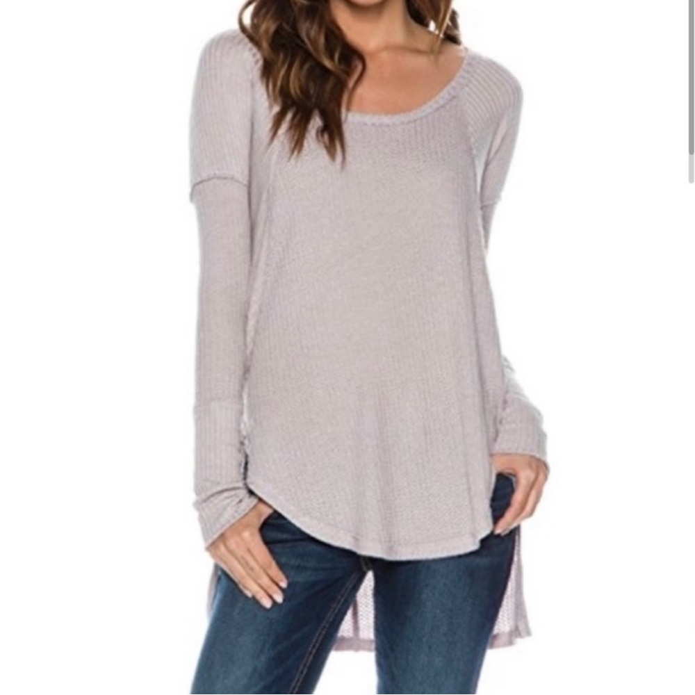 Free People Ventura Hi Low Thermal Waffle Tunic